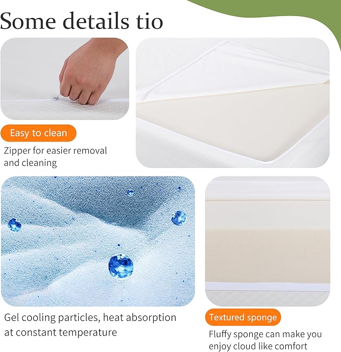 BestMassage | 12 Inch Twin Mattress | Gel Memory Foam | Medium Firm Feel | White | Bed in a Box, CertiPUR-US Certified | Pressure Relief, Cooling Ventilated Foam | Breathable Knit Cover