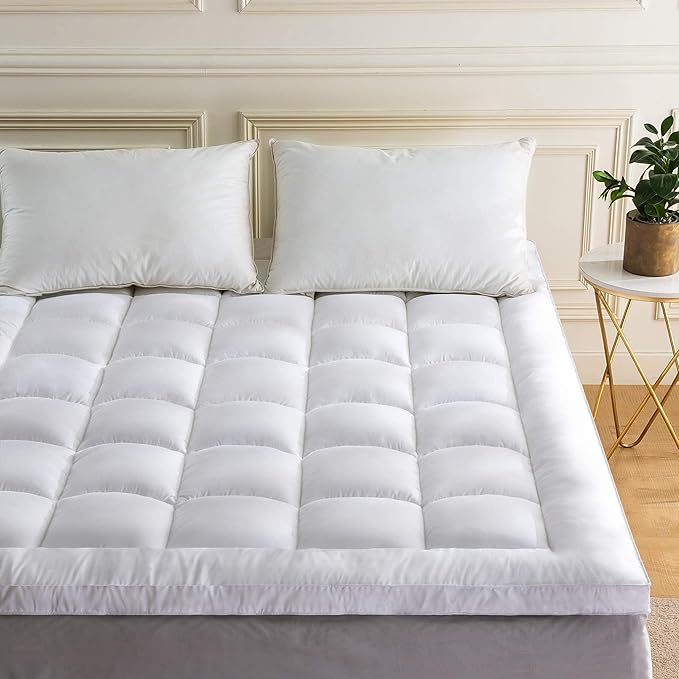 Niagara Microfiber Twin Mattress Topper - Pillow Top Mattress Cover Quilted Fitted Cooling Topper for Back Pain Deep Pocket Fits 20 Inches (39x75 Inches)