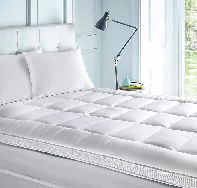 Niagara Microfiber Twin Mattress Topper - Pillow Top Mattress Cover Quilted Fitted Cooling Topper for Back Pain Deep Pocket Fits 20 Inches (39x75 Inches)