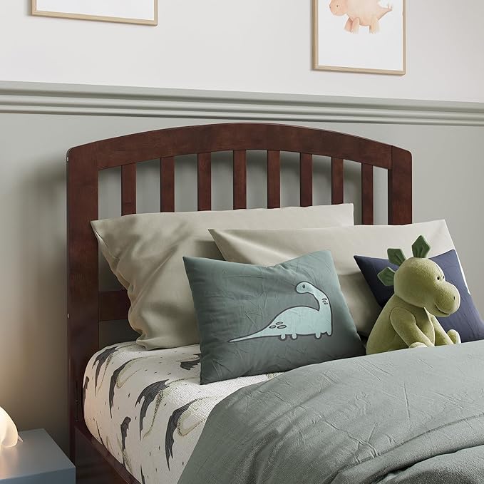 AFI Richmond Twin Size Headboard with Attachable Charger in Walnut