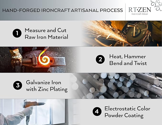 RTZEN Farmhouse Small Key Holder for Wall - Handcrafted Swirl Decorative 5 Key Hooks for Home Entryway - Wrought Iron Wall Mount Rack Purse Coat and Leash Holder or Organizer (Infinity Black)