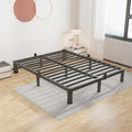 ROIL 7 inch Metal Queen Bed Frame with Rounded Corner Mattress Retainers 3500LBS Heavy Duty Steel Slats No Box Spring Needed Platform Noise-Free Easy Assemble