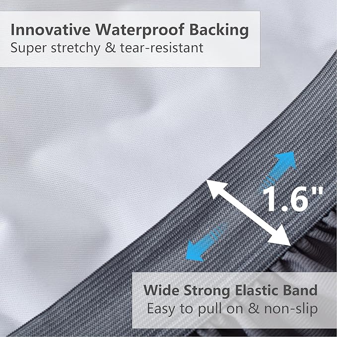 California King Mattress Pad, Quilted Fitted Cooling Mattress Cover, Pillow Top Waterproof Mattress Protector, Deep Pocket 8-21" (72x84 inch, Grey)
