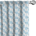 Ambesonne Animal Cartoon 2 Panel Curtain Set, Happy Smiling Pattern with Dots Animal, Lightweight Window Treatment Living Room Bedroom Decor, Pair of - 28" x 84", Pale Blue Sky Blue White