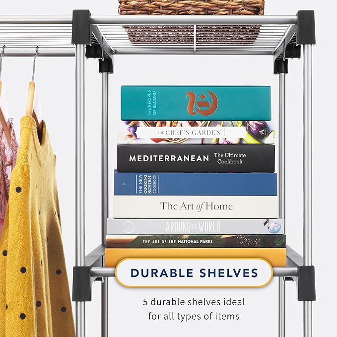 Whitmor Modern Industrial Freestanding Closet Organizer