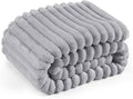Bedsure Light Grey Fleece Blanket for Couch - Super Soft Cozy Blankets for Women, Cute Small Throws for Girls, 50x70 Inches