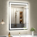 28x36 LED Mirror for Bathroom, Lighted Vanity Mirror for Wall, Dimmable, Anti-Fog, Shatter-Proof, ETL Listed (Front Lights + Backlit)