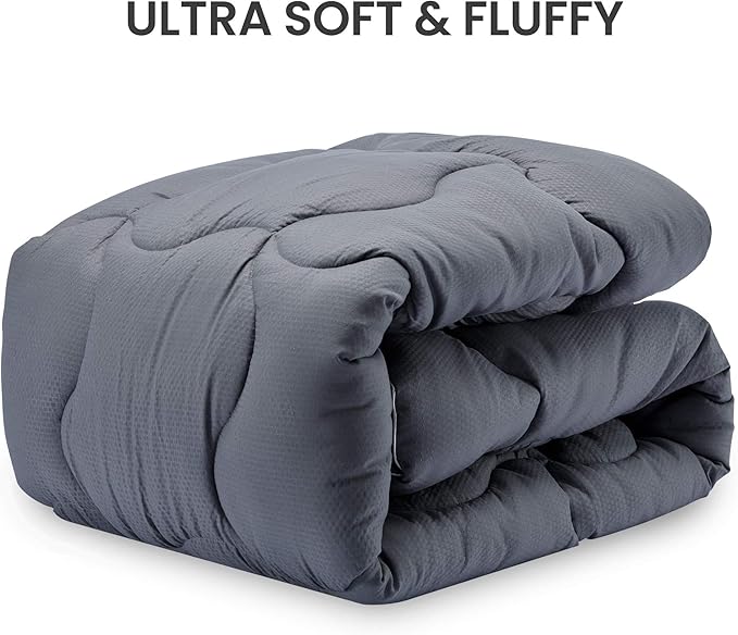 SLEEP ZONE Twin XL Mattress Topper for College Dorm Cooling Mattress Pad Cover Fluffy Down Alternative Bed Topper 8-21 Inch Deep Pocket, Twin XL