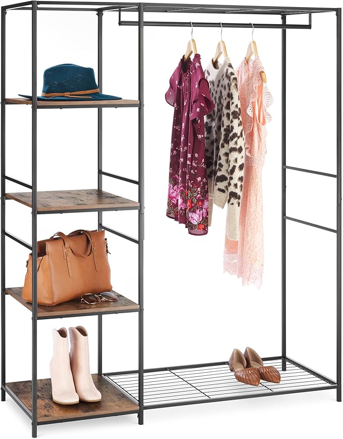Whitmor Modern Industrial Freestanding Closet Organizer