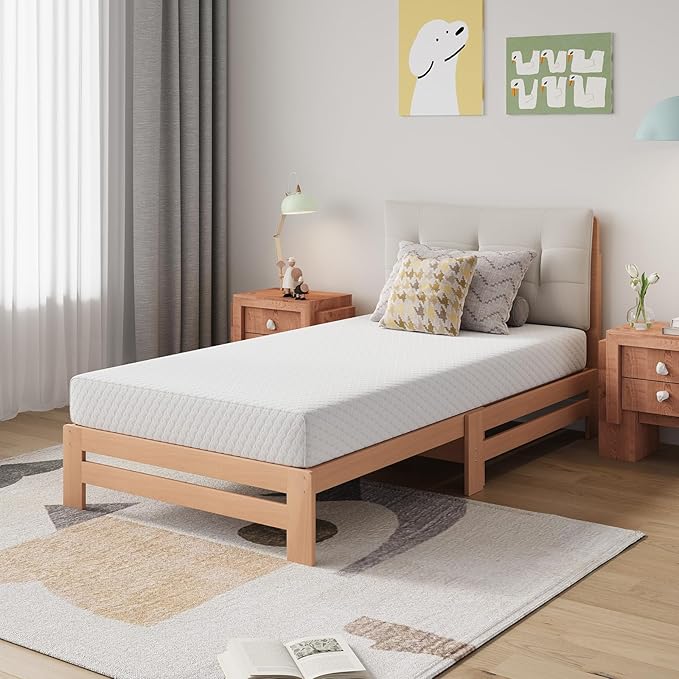 Novilla Twin Mattress, 6 Inch Twin Memory Foam Mattress for Pressure Relief & Comfort Sleep, Removable Washable Cover,CertiPUR-US Certified Mattresses in a Box，Medium Firm