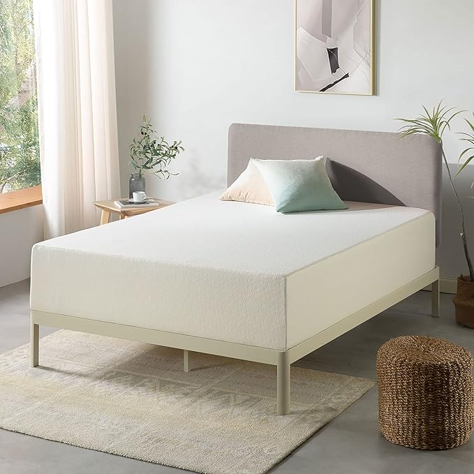 Best Price Mattress 14 Inch Cal King Mattress Bed-In-A-Box, Green Tea Memory Foam, White