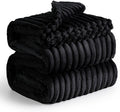 Bedsure GentleSoft Black Blanket Full Size for Bed - Cozy Soft Blankets for Women, Cute Large Fleece Throws for Girls, 84x90 Inches