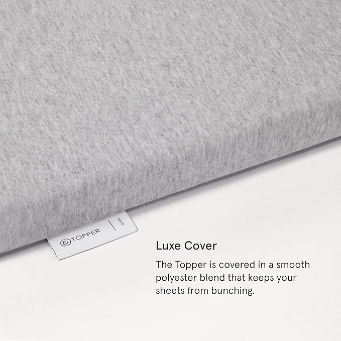 Tuft & Needle Mattress Topper, Twin Size, 2 inches of our Breathable, Supportive Adaptive Foam, Luxe Gray Cover, CertiPUR-US and Greenguard Gold Certified