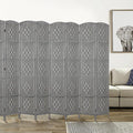 Rose Home Fashion 6 ft Tall Room Divider, Room Dividers and Folding Privacy Screens, 15.7in Privacy Screen 8 Panel Partition Temporary Wall Separation for Private, Grey