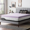 LUCID 4 Inch Lavender Infused Memory Foam Mattress Topper, Full Size – Ventilated Design – Pressure Relieving Bed Topper - Mattress Pad – CertiPur Certified