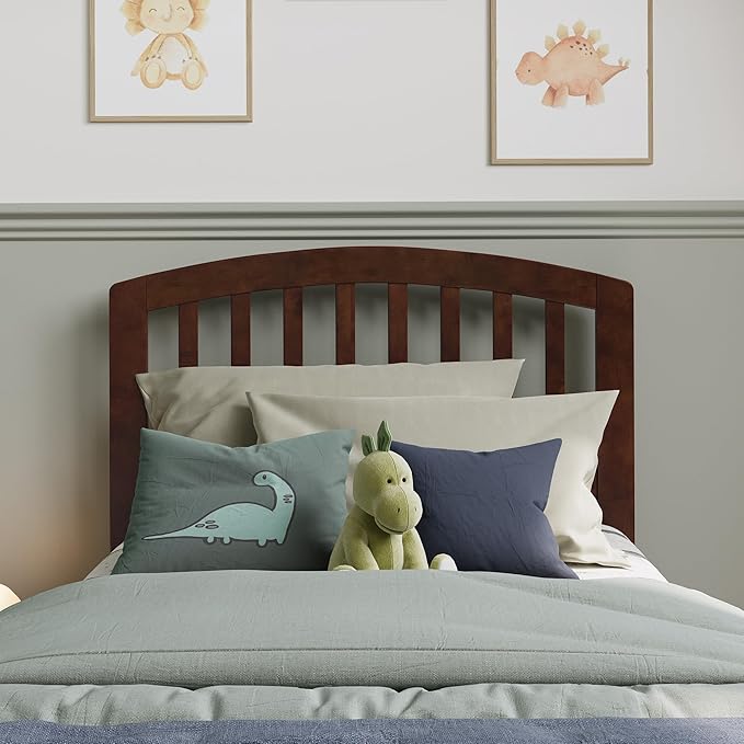 AFI Richmond Twin Size Headboard with Attachable Charger in Walnut