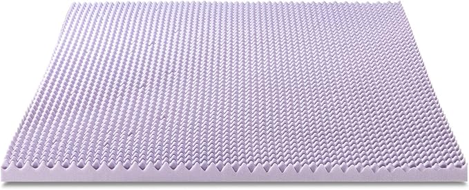 Best Price Mattress 2 Inch Egg Crate Memory Foam Mattress Topper with Soothing Lavender Infusion, CertiPUR-US Certified, Dorm Essentials, Full