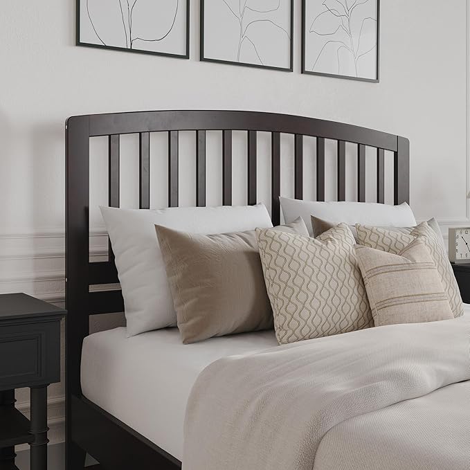 AFI Richmond Queen Size Headboard with Attachable Charger in Espresso