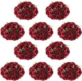 NUPTIO Flower Balls for Wedding Centrepieces - 10 Pcs 15.7 inch Diam Large Burgundy Artificial Flowers Roses Ball Fake Flower Arrangement Bouquet Faux Rose for Wedding Party Centrepiece Decorations