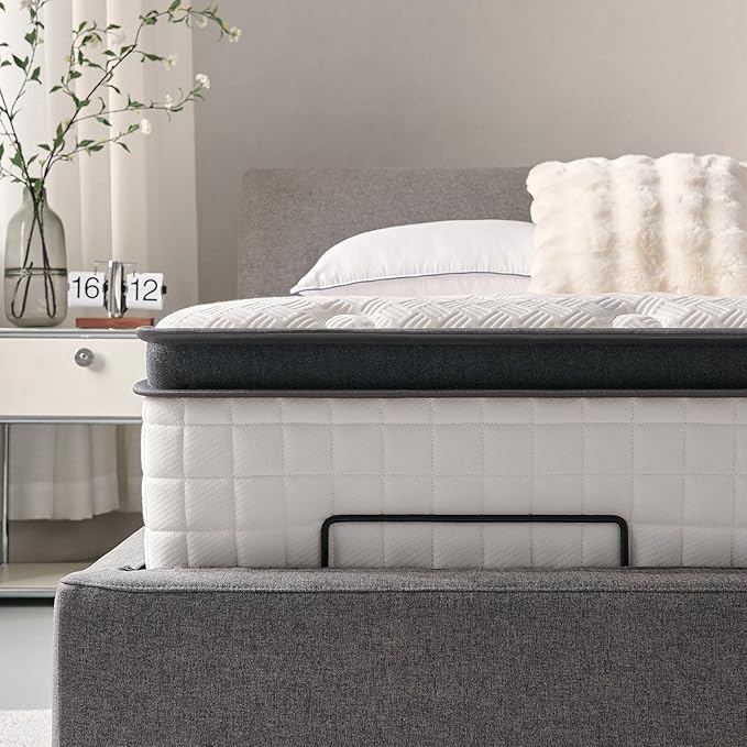California King Mattress 14 Inch, Hybrid Cal King Size Mattress in a Box, Medium Feel, 3 Layer Premium Foam with Pocket Springs for Motion Isolation and Pressure Relieve, 84"x72"x14", 100-Night Trial