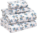 RUVANTI Flannel Sheets Queen Size - 100% Cotton Double Brushed Bed Sheets, Deep Pockets 16 Inches Queen Sheet Set, All Seasons Breathable & Extra Soft - Warm & Cozy, 4 Piece, Cloud Nine