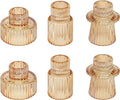 Vixdonos Taper Glass Candlestick Holders Tealight Candle Holders for Table Centerpieces, Wedding Decor and Dinner Party (6 Pcs, Gold)