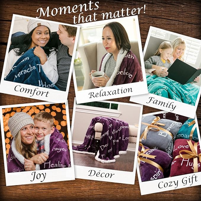 Chanasya Healing Warm Hugs Gift Throw Blanket - Sympathy Cancer Chemo Survivor Get Well Caring Gifts - Comfort Gift Blanket for Love Support Strength - Women Men Friend Grandpa - Turquoise