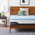 LUCID 2 Inch Mattress Topper, California King Size – Cooling Gel Infused Memory Foam – Plush Feel – Ventilated Breathable Design – CertiPur Certified