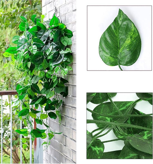 2200 Feet 300 Pack Fake Greenery Hanging Garland, Ivy Leaf Plants, Vine Leaves, Fake Flowers Foliage for Bedroom Garden Wall Decor