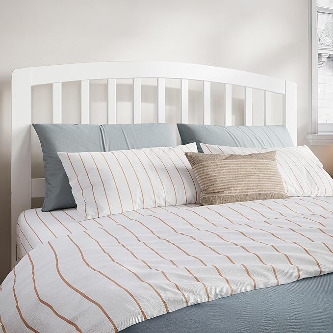 AFI Richmond Full Size Headboard with Attachable Charger in White