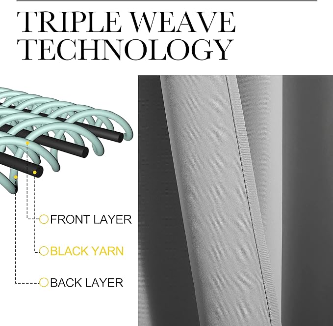 NICETOWN Room Dividers Curtains Screens Partitions, Premium Heavyweight Laundry Room Divider for Office, Vintage and Sliding Room, Including 16 Ring Top (1 Panel, 15ft Wide x 8ft Long, Silver Gray)