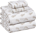 RUVANTI Flannel Sheets Full Size - 100% Cotton Double Brushed Bed Sheets Set, Deep Pockets 16 Inches, All Seasons Breathable & Extra Soft Full Sheets, Warm & Cozy, 4 Piece, Dried Straw