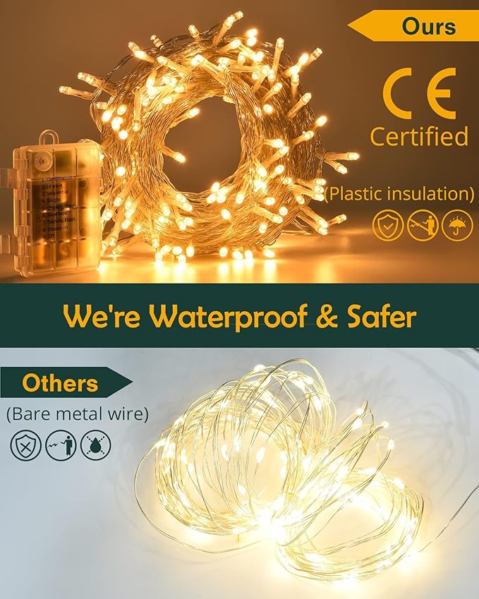 JACKYLED 24 Pack Artificial Ivy Vines with 200 LED String Light, Fake Plants Hanging Garland for Wall Room Bedroom Garden Office Wedding Party