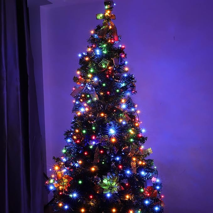 100-1000 LED Christmas Lights, Low Voltage Fairy String Lights with 8 Modes, Ideal for Xmax Tree, Garden, Home, Party, Halloween Festival Deco (Mixed-Color, 100 LEDs)