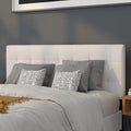 Flash Furniture Lennox Tufted Upholstered Queen Size Headboard in White Vinyl