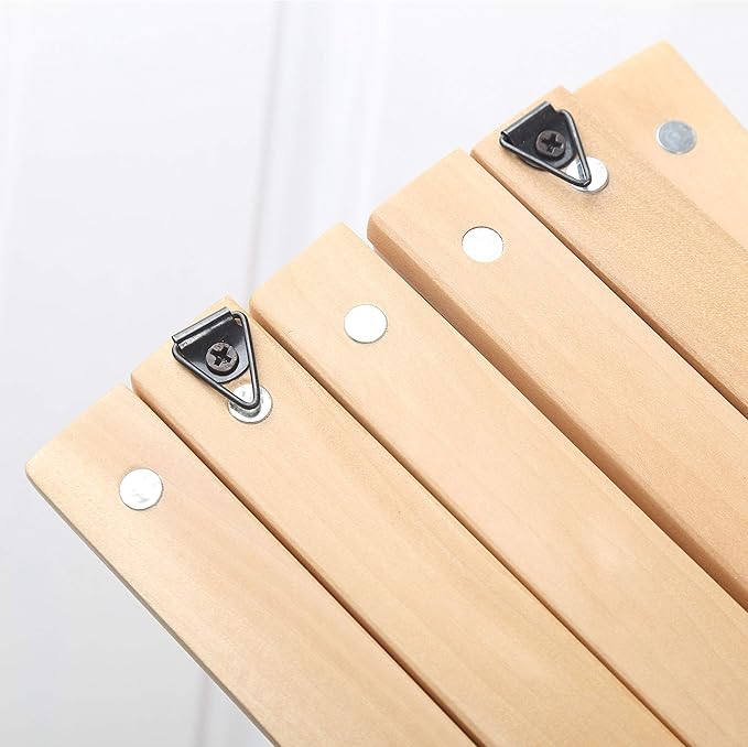 WEBI Accordion Wall Hanger,Expandable Wooden Hat Rack for Wall Mounted Coat Rack,Accordion Hat Hooks Holder for Baseball Caps,17 Peg,Natural,2 Packs