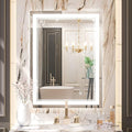 Keonjinn LED Mirror 24 x 32 Inch, Lighted Bathroom Vanity Mirror for Wall, Fronlit Only, HD Tempered Glass, UL-Listed LED Driver, Anti-Fog, Dimmale 6000K, Easy Installation(Horizontal/Vertical)