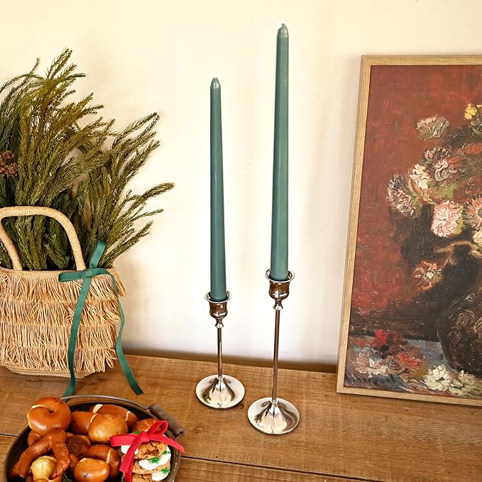 Candlestick Holders Silver, 6 Packs Taper Candle Holder for Candlesticks, Candle Sticks Holder Decor for Home Decor