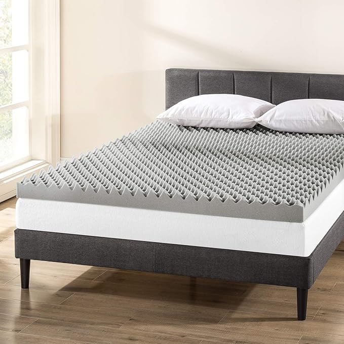 Best Price Mattress Mellow 4 Inch Egg Crate Memory Foam Mattress Topper with Infusion, Full