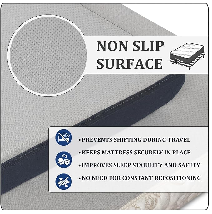 Foamma 3” x 28” x 72” Camper/RV Travel Memory Foam Bunk Mattress with Cover, Made in USA, Comfortable, Travel Trailer, CertiPUR-US Certified