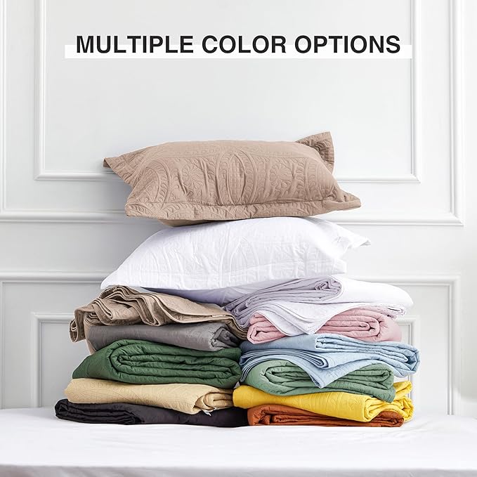 Love's cabin California King Size Quilt Bedding Set Burlwood Bedspreads - Cal King Lightweight Bedspread Comforter - Coin Pattern Coverlet for All Season - 3 Pieces (1 Quilt, 2 Pillow Shams)
