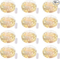 Brightown 12 Pack LED Fairy Lights Battery Operated String Lights - 7ft 20LED Waterproof Silver Wire Firefly Starry Moon Lights for DIY Crafts Wedding Table Centerpieces Party Bedroom Christmas