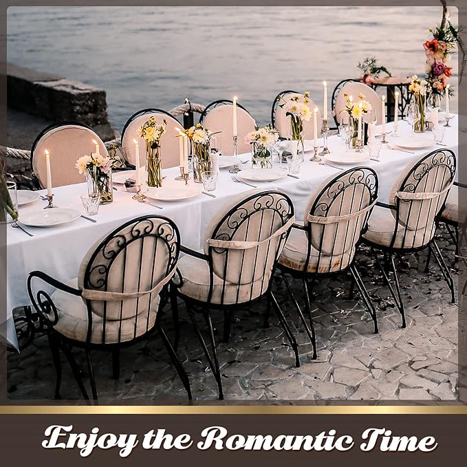 12 Pcs Candlestick Holders Gold Metal Taper Candle Holders Decorative Vintage Modern Table Centerpiece Decorations for Wedding Christmas Anniversary Dinner Party(Gold,Retro Style)