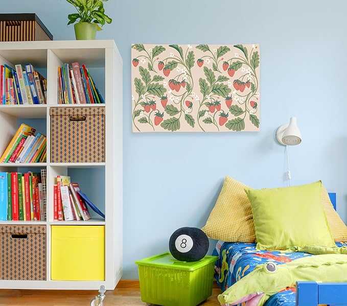 Boho Rectangular Banner Flag Wall Sign Decor Gift for Baby Boy Girl Kids,Nursery Baby Room Above Crib Bedroom Playroom Living Room Wall Decor-Strawberry Theme-Baby,Shower Birthday Christmas Gift