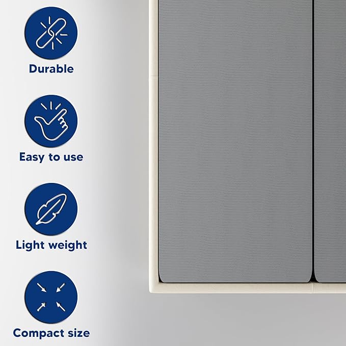 Spinal Solution, 1.5-Inch Split Bunkie Board for Mattress/Bed Support - Fully Assembled, Improved Comfort and Support, Full, Gray