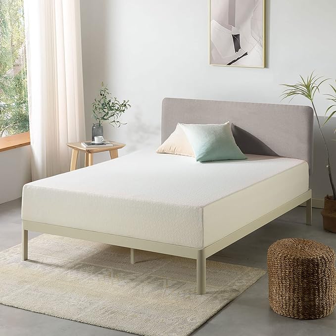 Best Price Mattress 10 inch Twin Mattress XL Long, Bed-In-A-Box, Green Tea Memory Foam,White