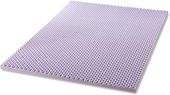 Best Price Mattress 2 Inch Egg Crate Memory Foam Mattress Topper with Soothing Lavender Infusion, CertiPUR-US Certified, Dorm Essentials, Full