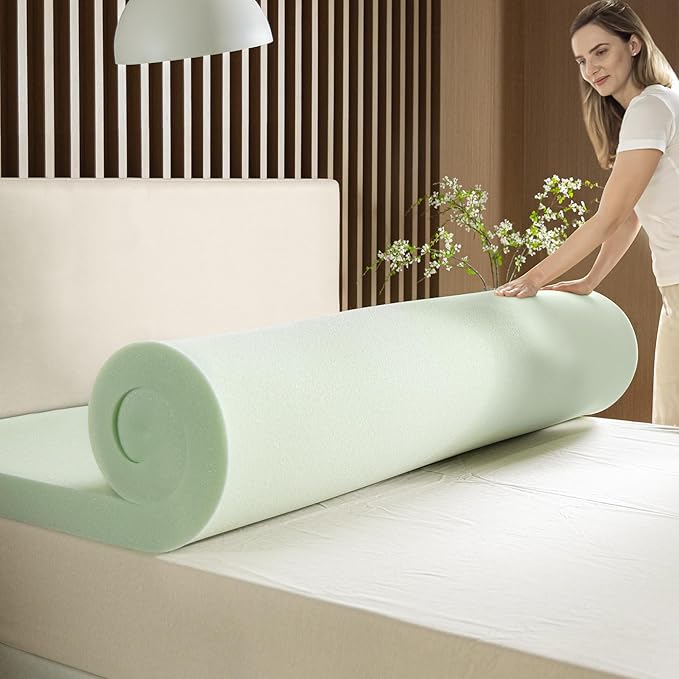 ZINUS 3 Inch Green Tea Memory Foam Mattress Topper, Smaller, More Convenient WonderBox Packaging, Pressure-Relieving Layers, CertiPUR-US Certified, Full