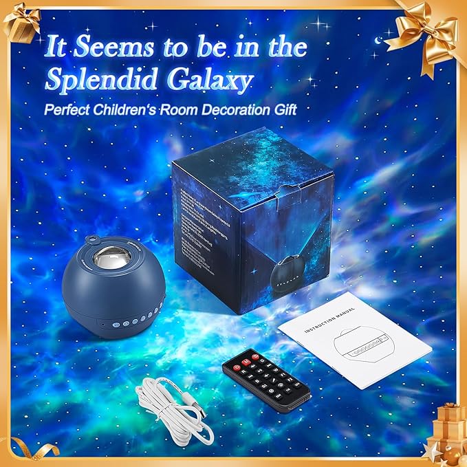 Gifts Projector for Bedroom, 15 Colors Stars for Ceiling, 15 White Noise Kids Night Light Projector,Bluetooth Projector Night Light for Kids, Remote+Dimmer+Timer Star Night Light Projector