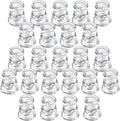 IYOUYA Clear Glass Candlestick Holders 24PCS, 2.1" H Taper Candle Holders Bulk for Pillar Candles, Taper Candles, Glass Candle Holders for Wedding, Party&Festival